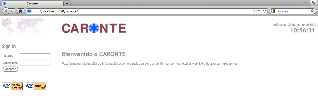 Pagina de inicio